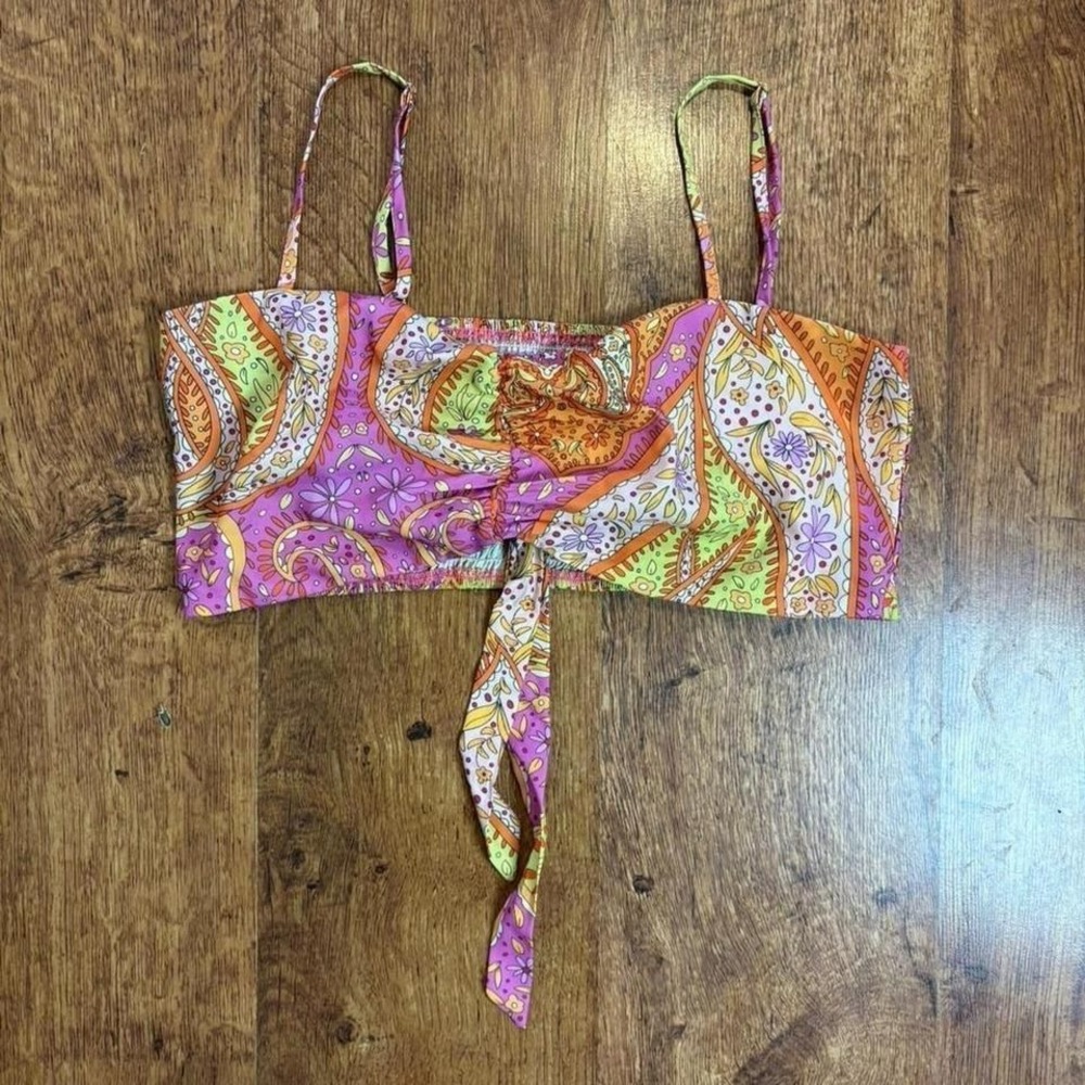 Cider multicoloured paisley tank crop‎ top